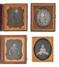 [EARLY PHOTOGRAPHY]. 21 sixth plate daguerreotypes of children.