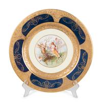A Set of Ten Limoges Porcelain Polychrome and Gilt-Encrusted Cabinet Plates — Late 19th Century