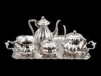 An Italian Silver Five-Piece Tea and Coffee Service