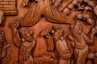 A Pair of Chinese Carved Softwood Panels