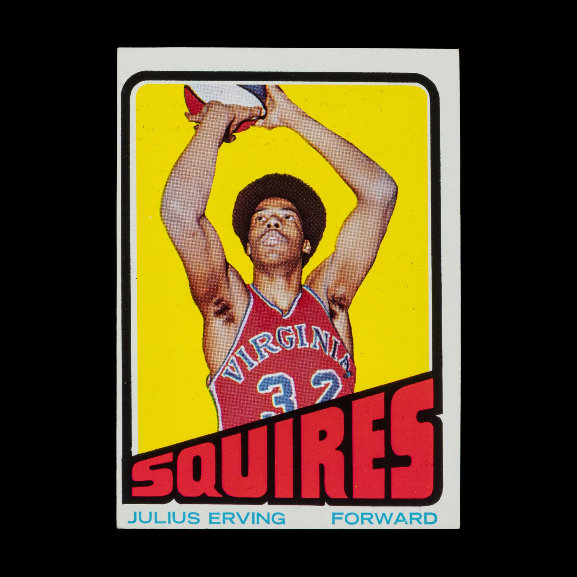 A 1972 Topps Julius Dr. J Erving Rookie Basketball Card