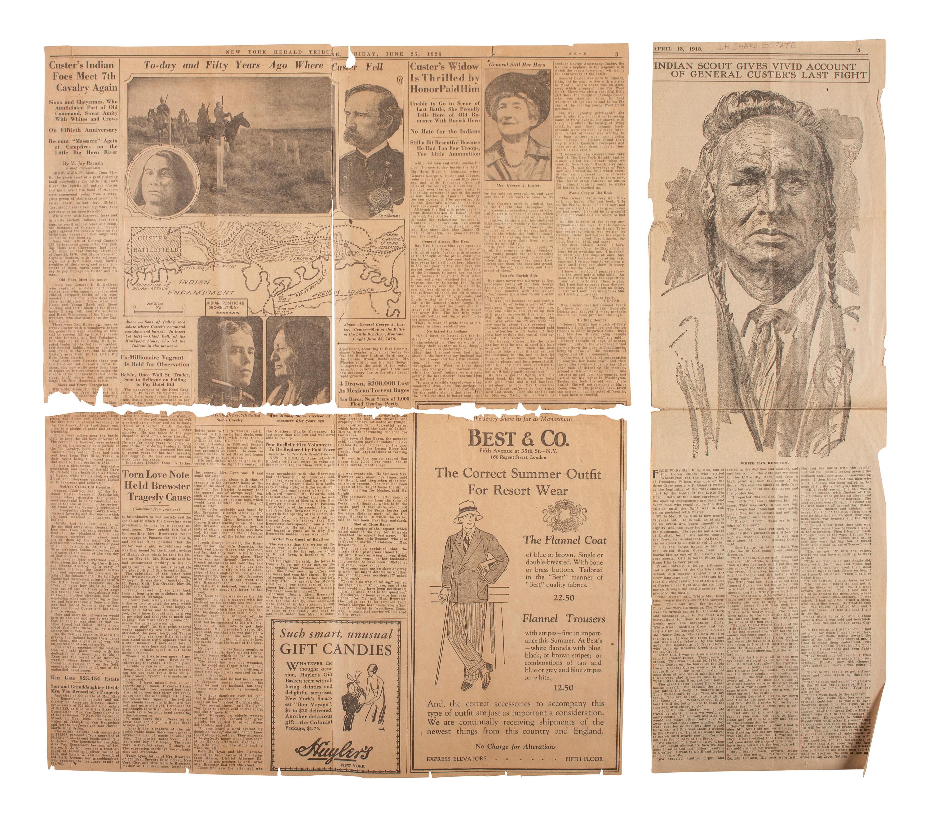 [LATE INDIAN WARS]. A group of 28 photographs from the 50th Anniversary of the Battle of the Little Bighorn, and other Custer Memorials, comprising:
