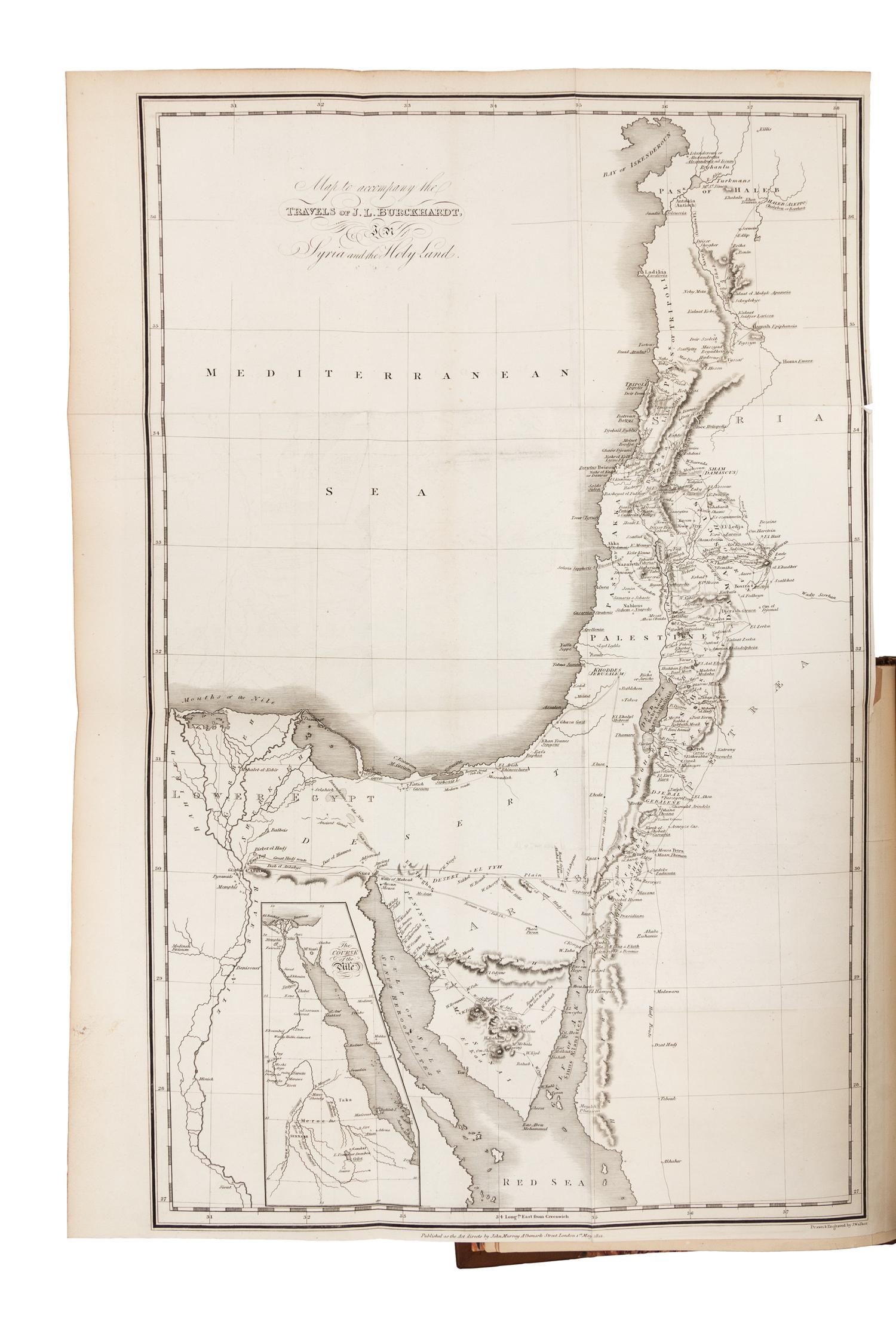 BURCKHARDT, Johann Ludwig (1784-1817). Travels in Syria and the Holy Land. London: John Murray, 1822.
