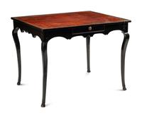 A Louis XV Provincial Ebonized Writing Table