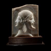 A Neoclassical Marble Relief Fragment with Janus