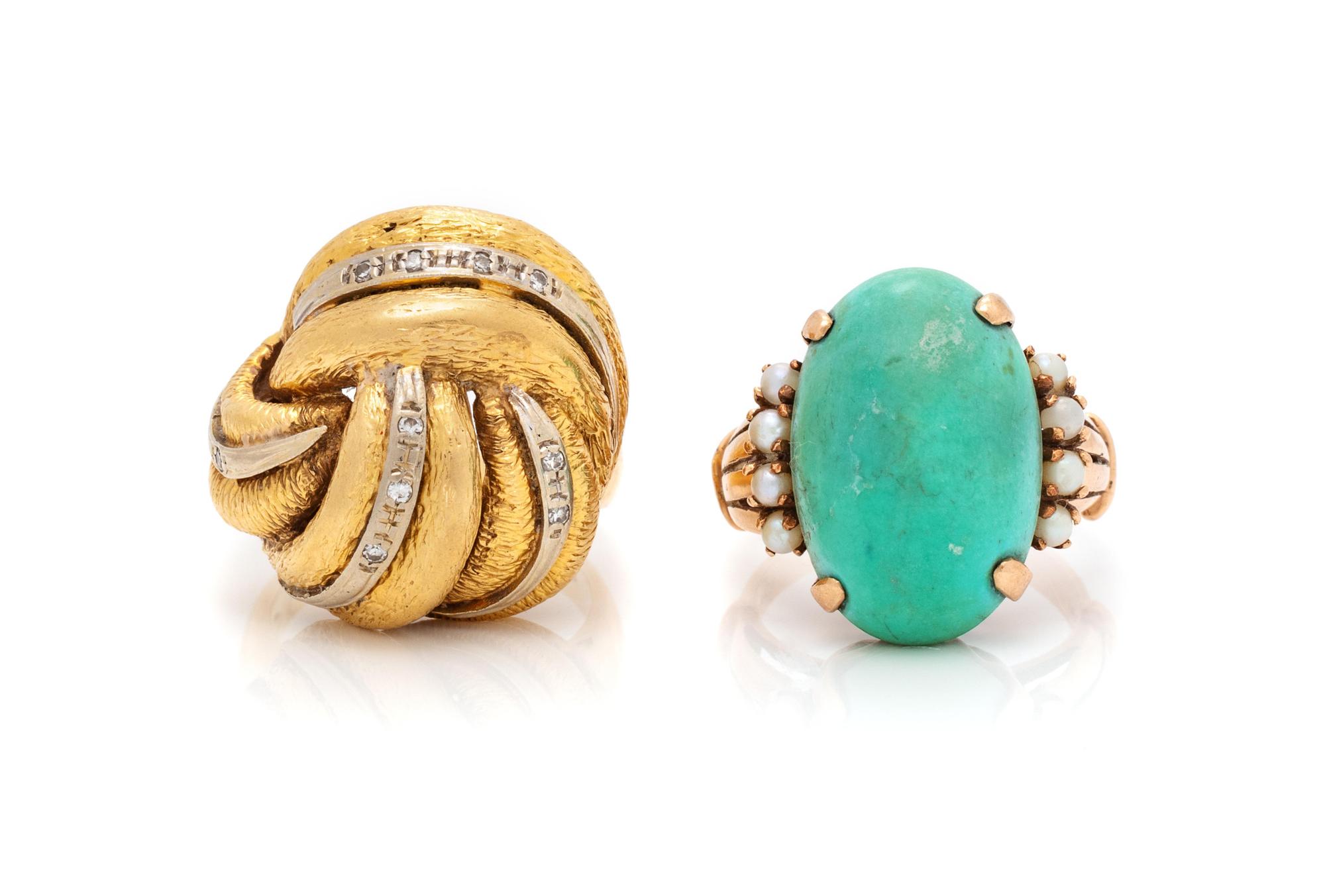 A Collection of 18 Karat Yellow Gold Rings,