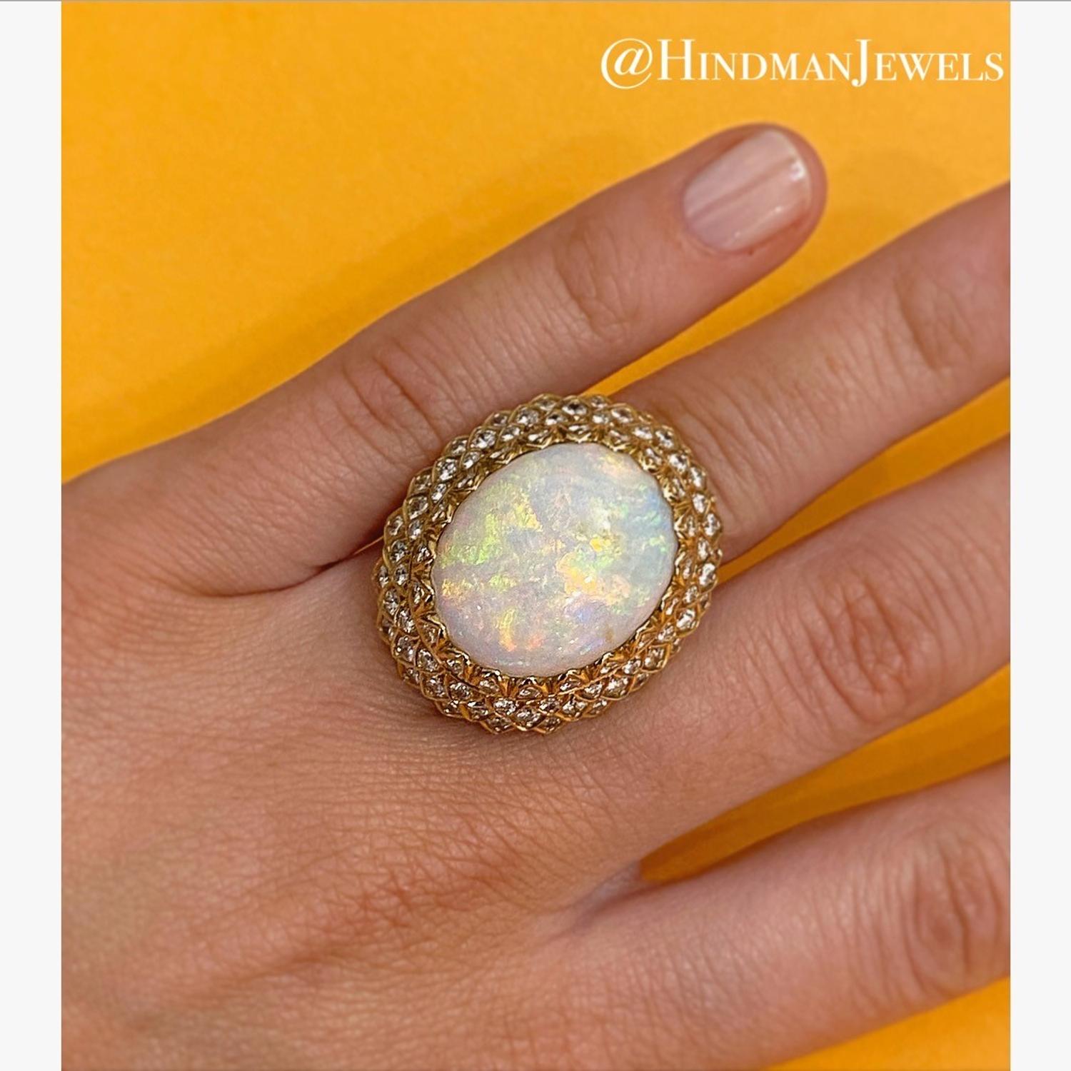 OPAL AND DIAMOND RING