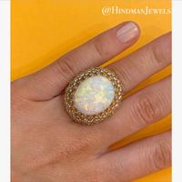 OPAL AND DIAMOND RING