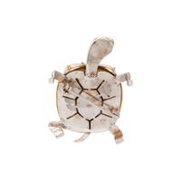 CULTURED BAROQUE PEARL TURTLE BROOCH