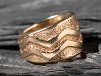 14K Gold Wave Ring