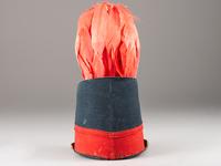 [CIVIL WAR]. Artillery shako, attributed to the Brooklyn Light Artillery. Manufactured by John A. Baker, New York.