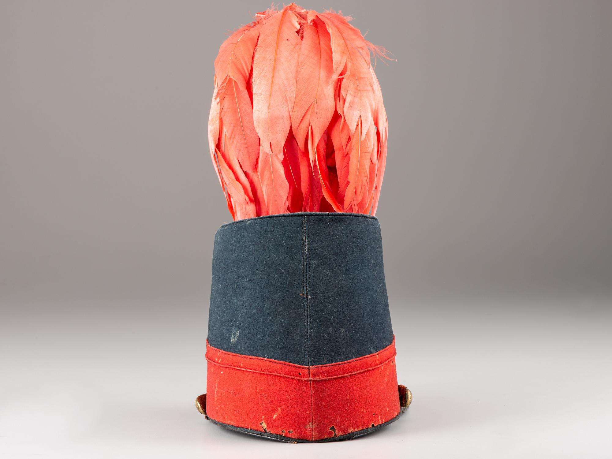 [CIVIL WAR]. Artillery shako, attributed to the Brooklyn Light Artillery. Manufactured by John A. Baker, New York.