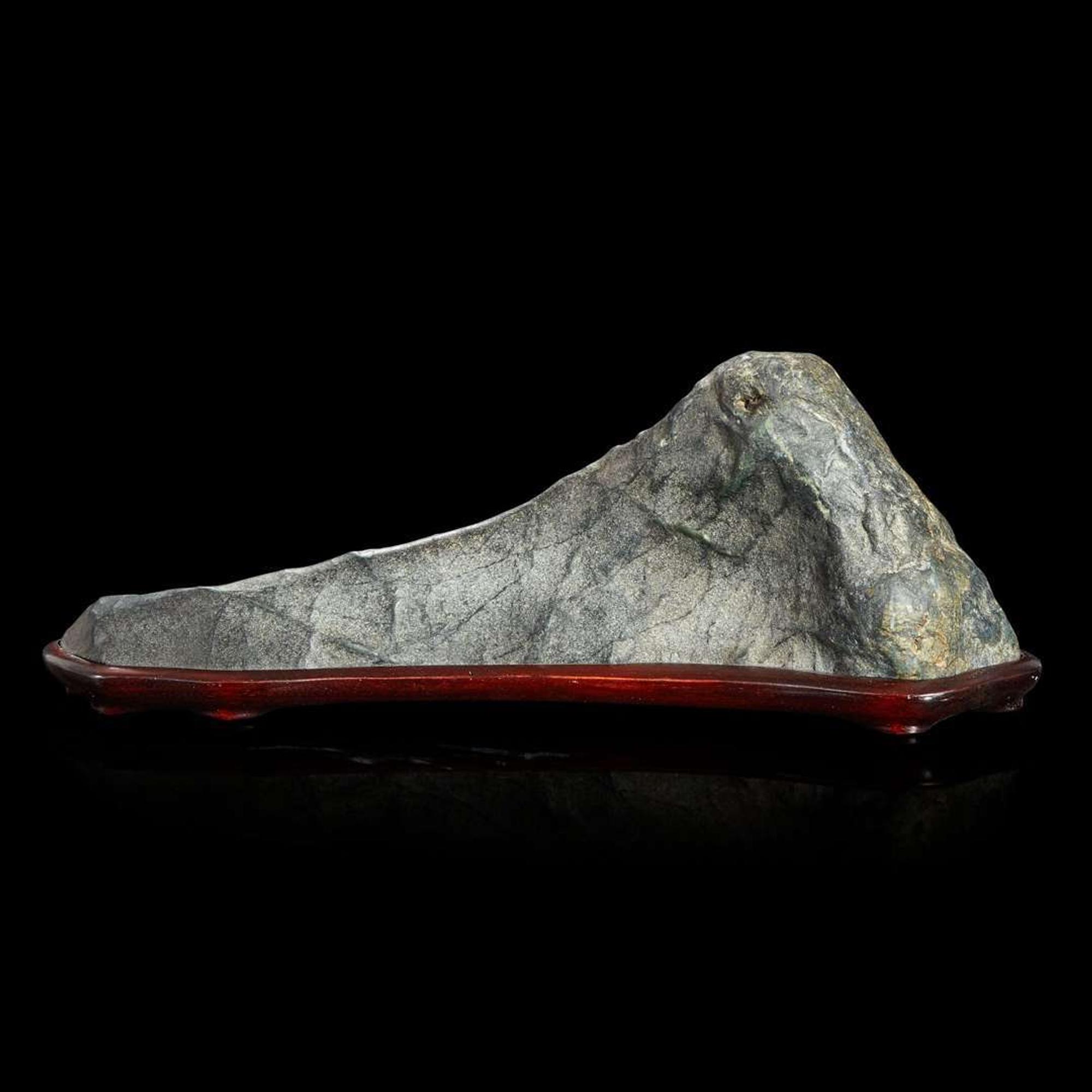 A greenish-grey scholar's stone