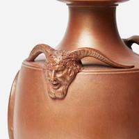 A Pair of Bronzed Black Basalt Vases with Covers UK, 1870s