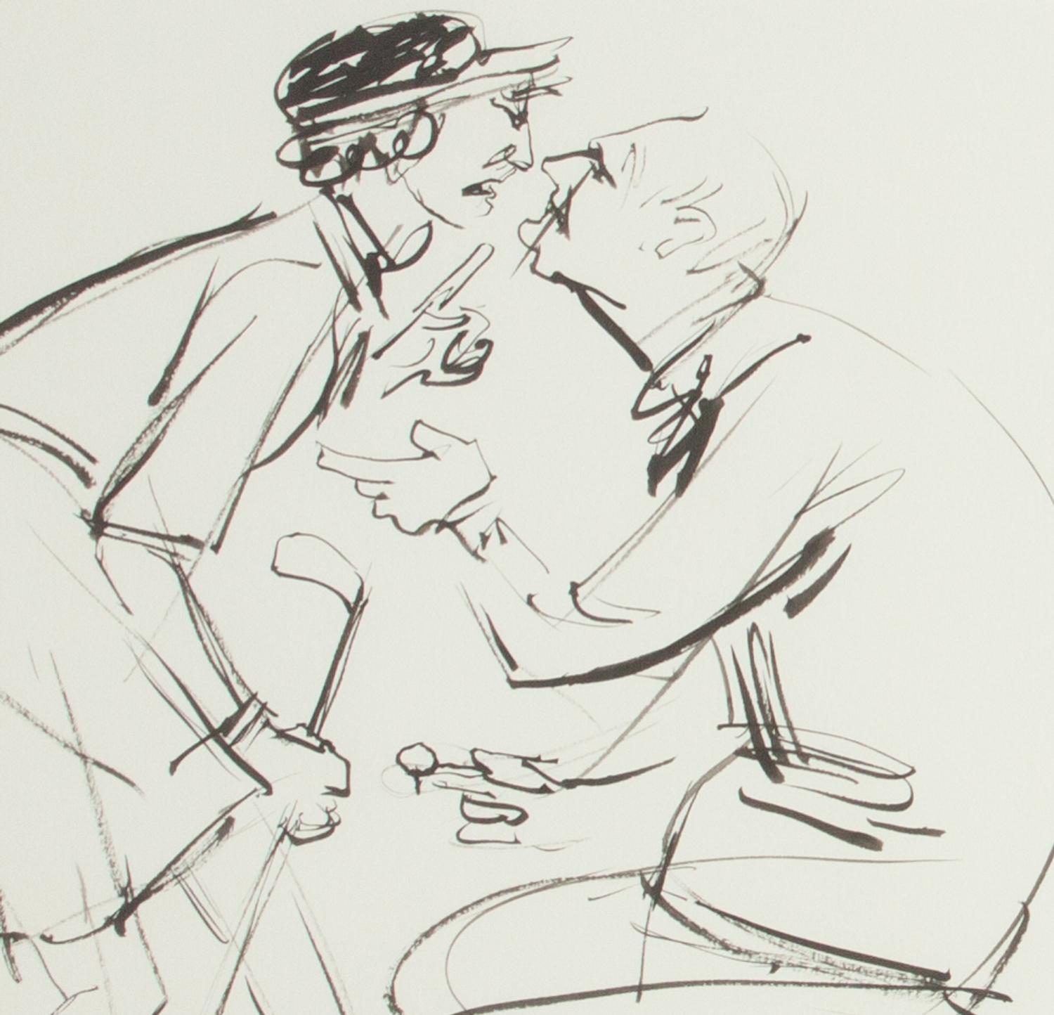 Three works: Golfing Couples