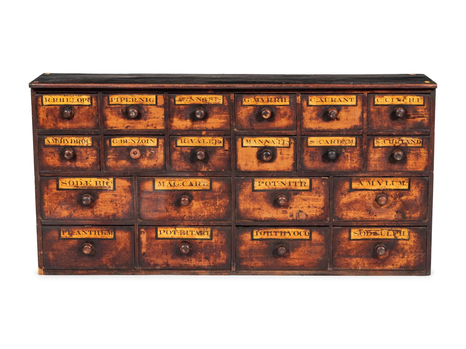 An English Pine Apothecary Chest