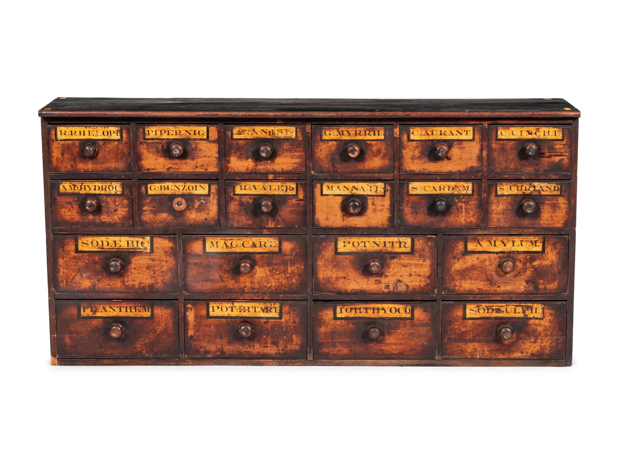 An English Pine Apothecary Chest