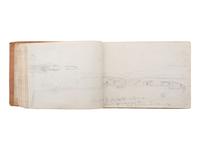 [WESTERN AMERICANA] -- [NATIVE AMERICANS]. Collection of sketches drawn and compiled by U.S. Army officer Charles A.H. McCauley while serving in various military posts, including Native American ledger art from the Los Piños Ute Indian Agency.