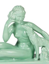 Two Lemanceau Glazed Ceramic Figural Groups