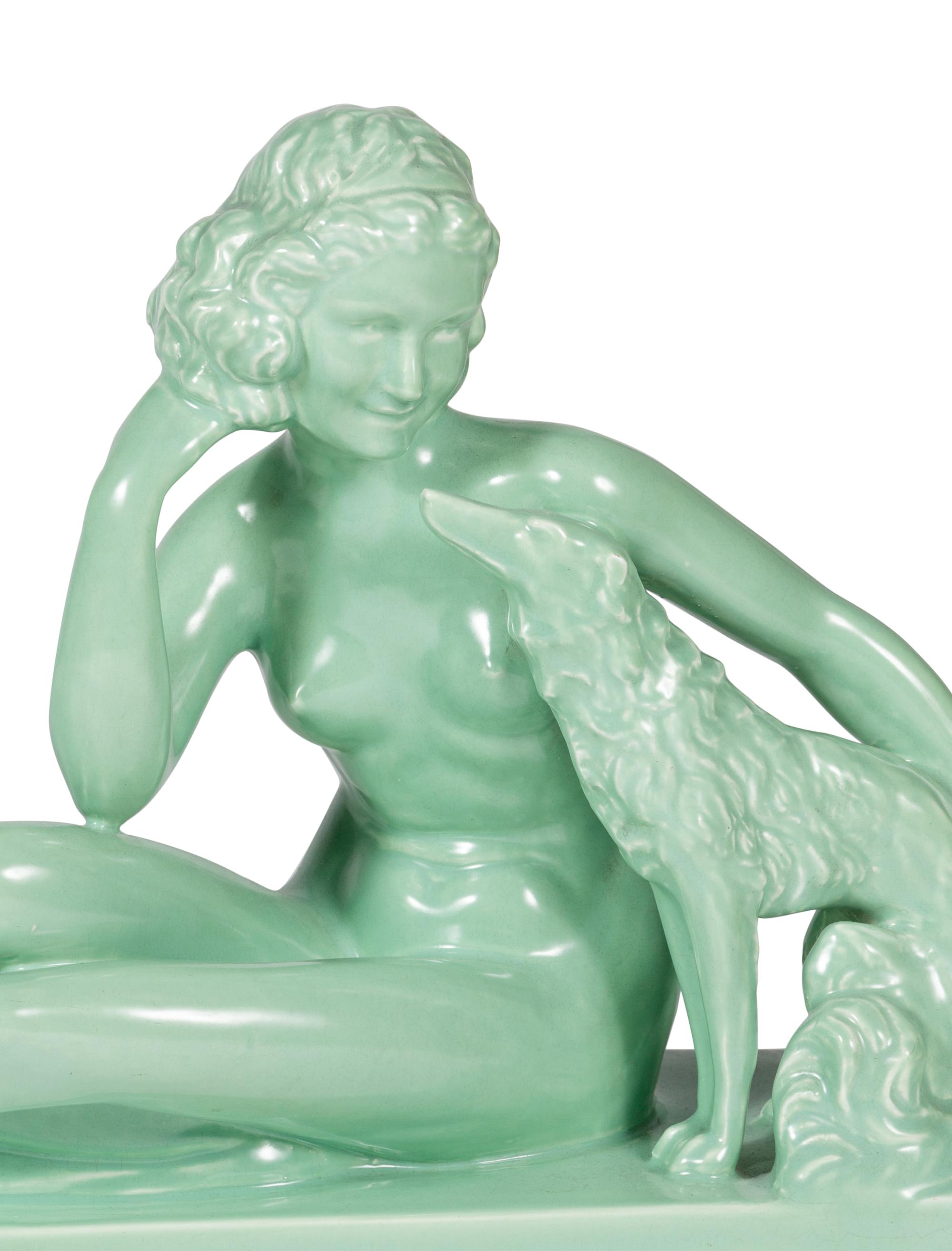 Two Lemanceau Glazed Ceramic Figural Groups