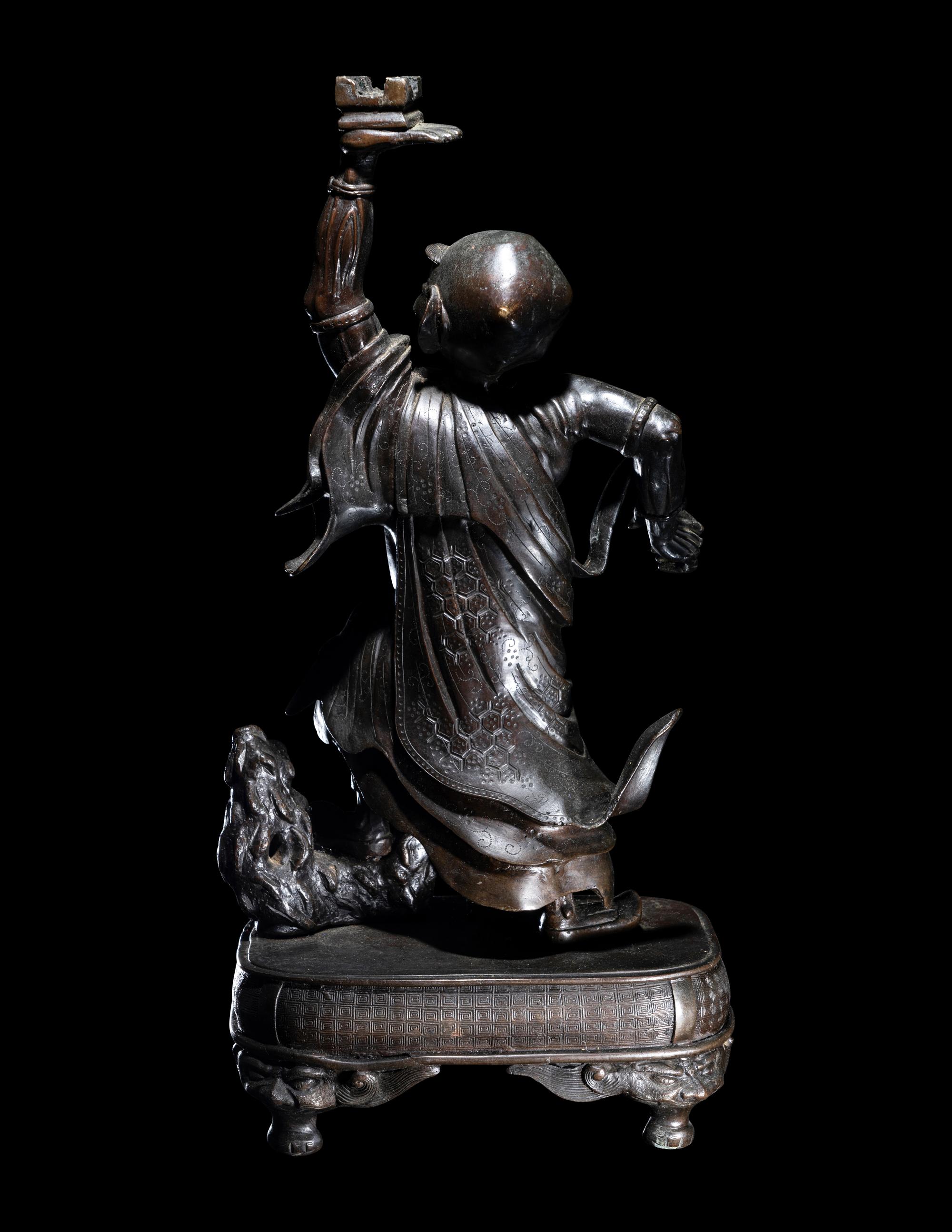 A Japanese Bronze Figure of Daruma