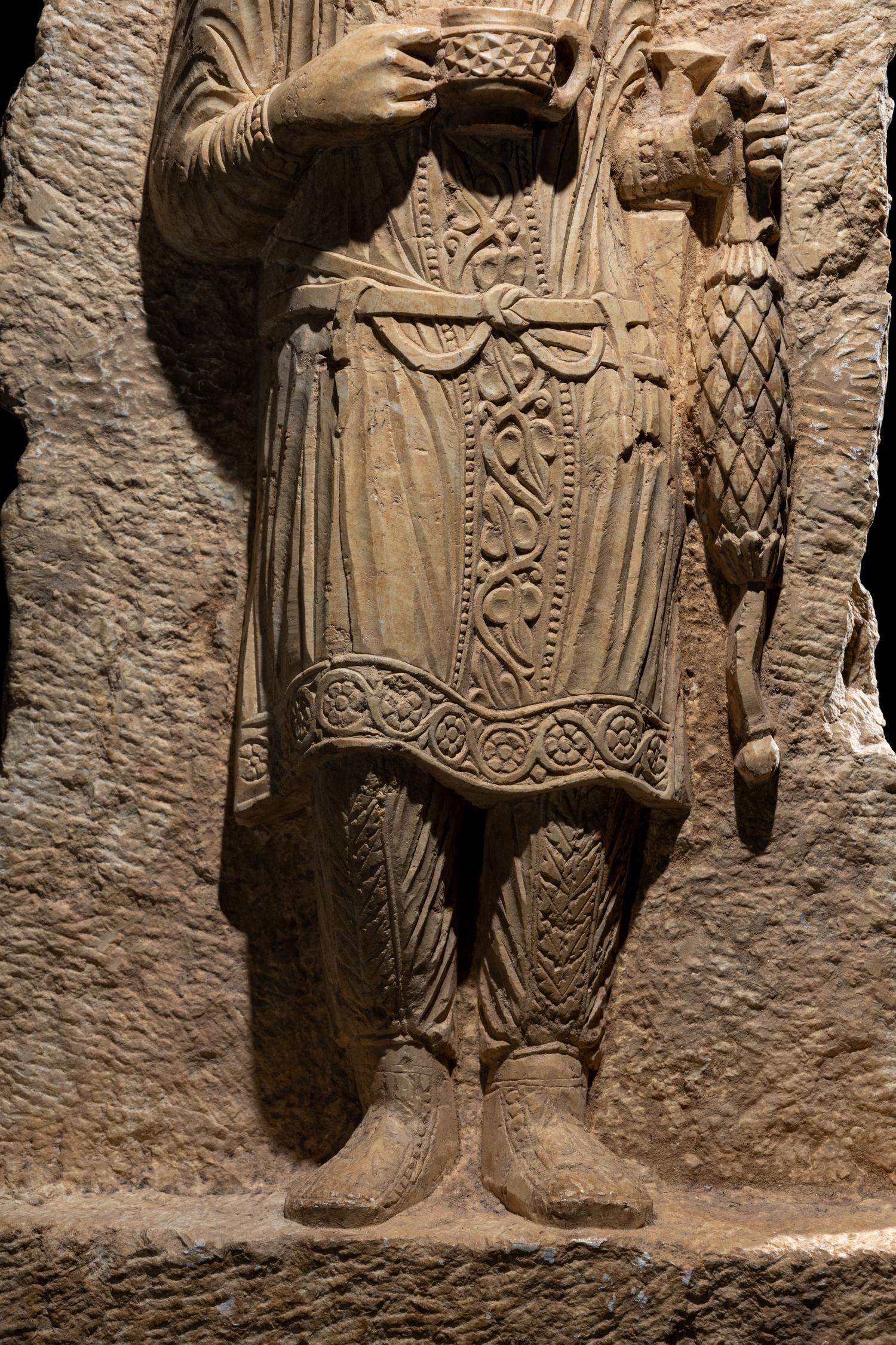 A Palmyrene Limestone Relief Fragment of a Youth