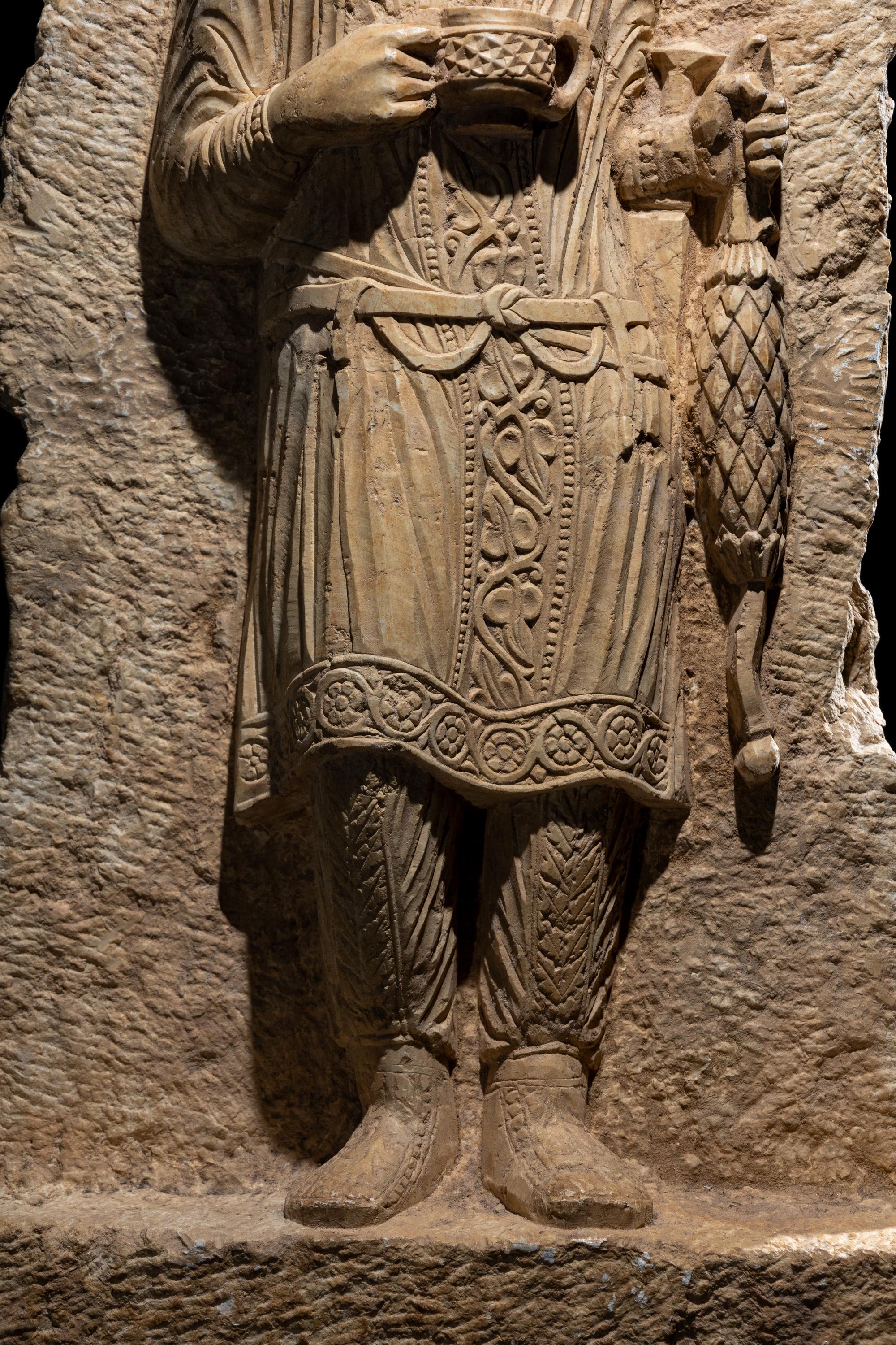 A Palmyrene Limestone Relief Fragment of a Youth