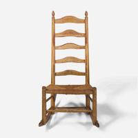 A grain-painted ladder-back rocker Possibly Delaware Valley, late 18th / early 19th century
