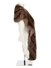 J. Mendel Sable Fur Shrug Trimmed with Badger