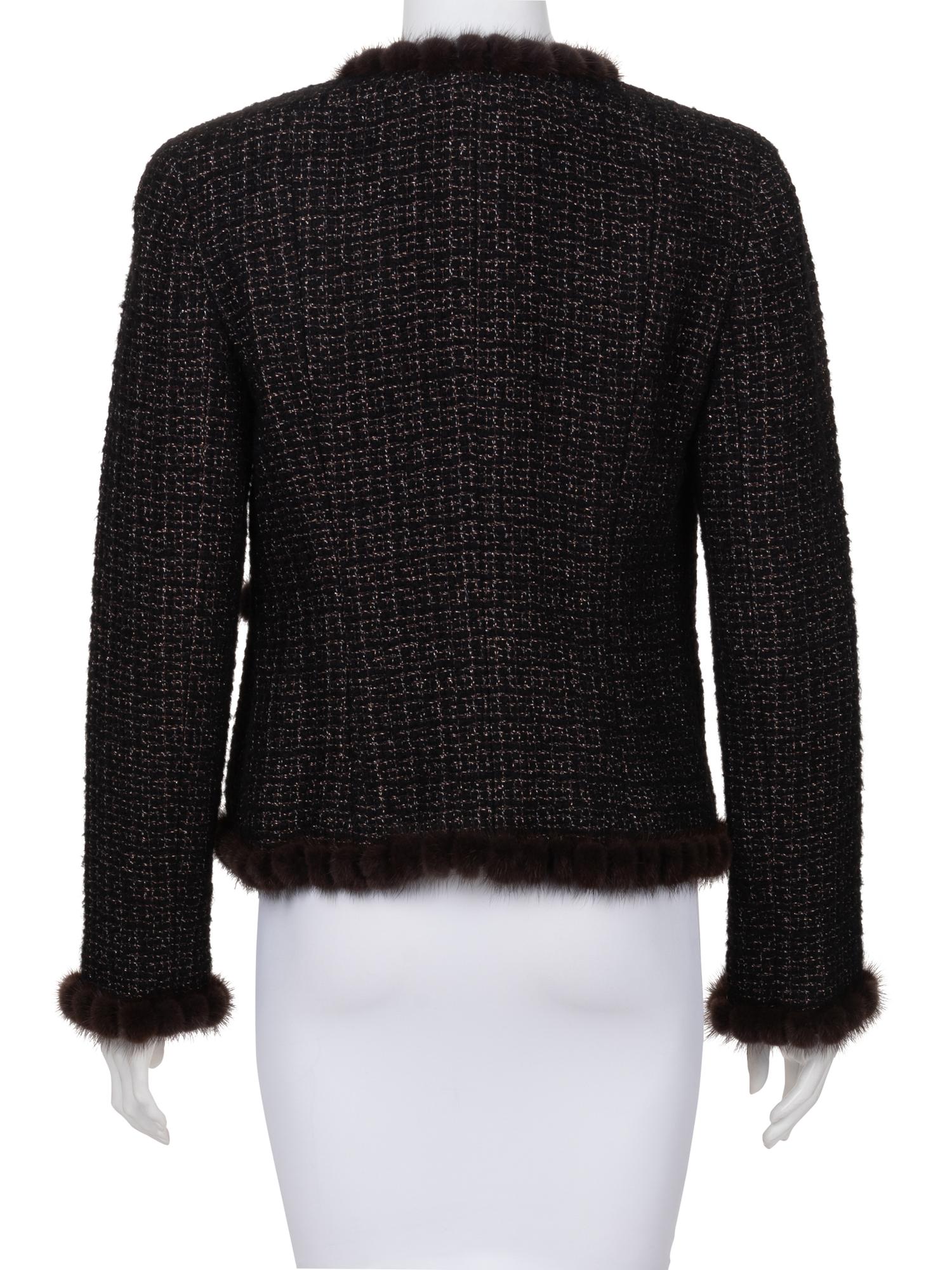 Chanel Tweed Jacket with Mink Fur Trim, Fall 2003