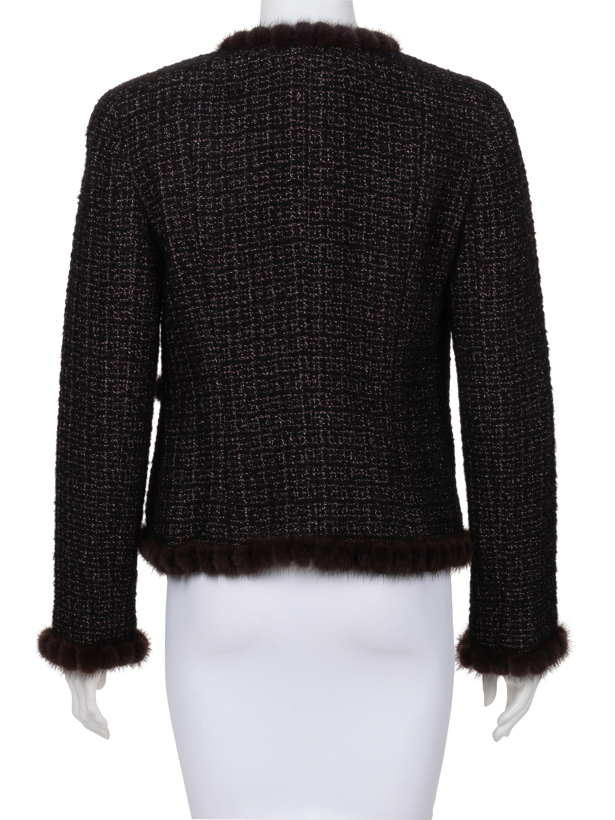 Chanel Tweed Jacket with Mink Fur Trim, Fall 2003