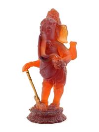 A Daum Glass Figure of Ganesha