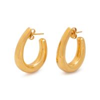 TIFFANY & CO., YELLOW GOLD HOOP EARRINGS