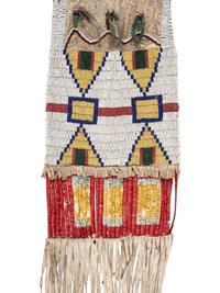 Northern Plains Beaded Hide Tobacco Bag