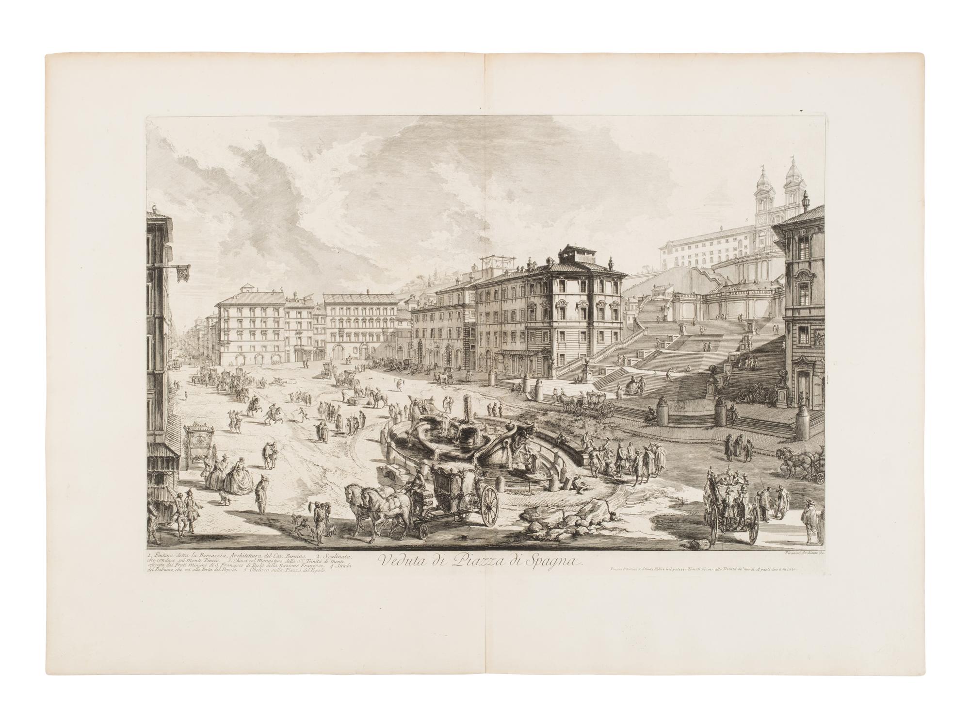 [Prints] Piranesi, Giovanni Battista. Group of 12 Etchings — 1) Veduta dell'atrio del portico