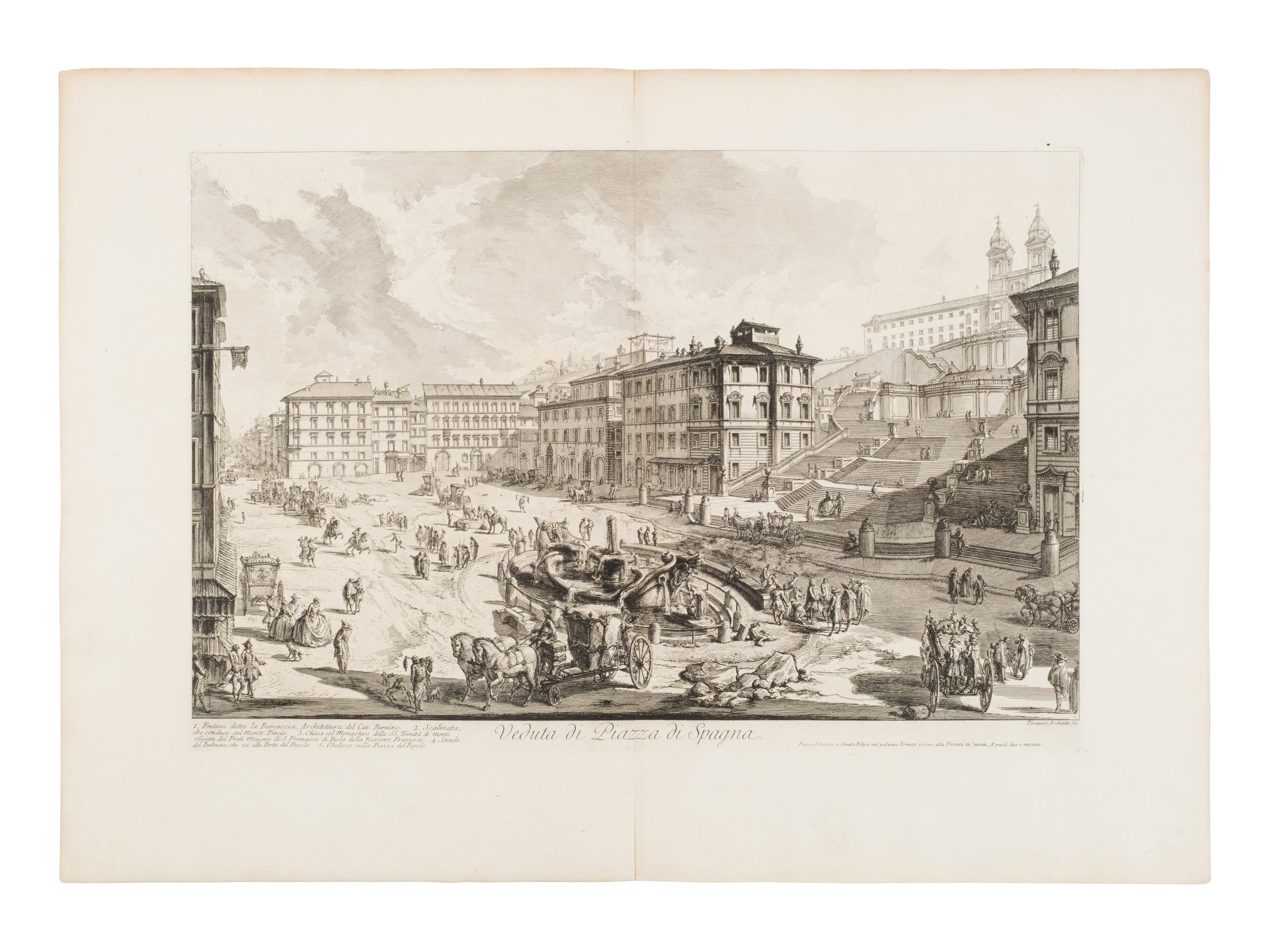 [Prints] Piranesi, Giovanni Battista. Group of 12 Etchings — 1) Veduta dell'atrio del portico