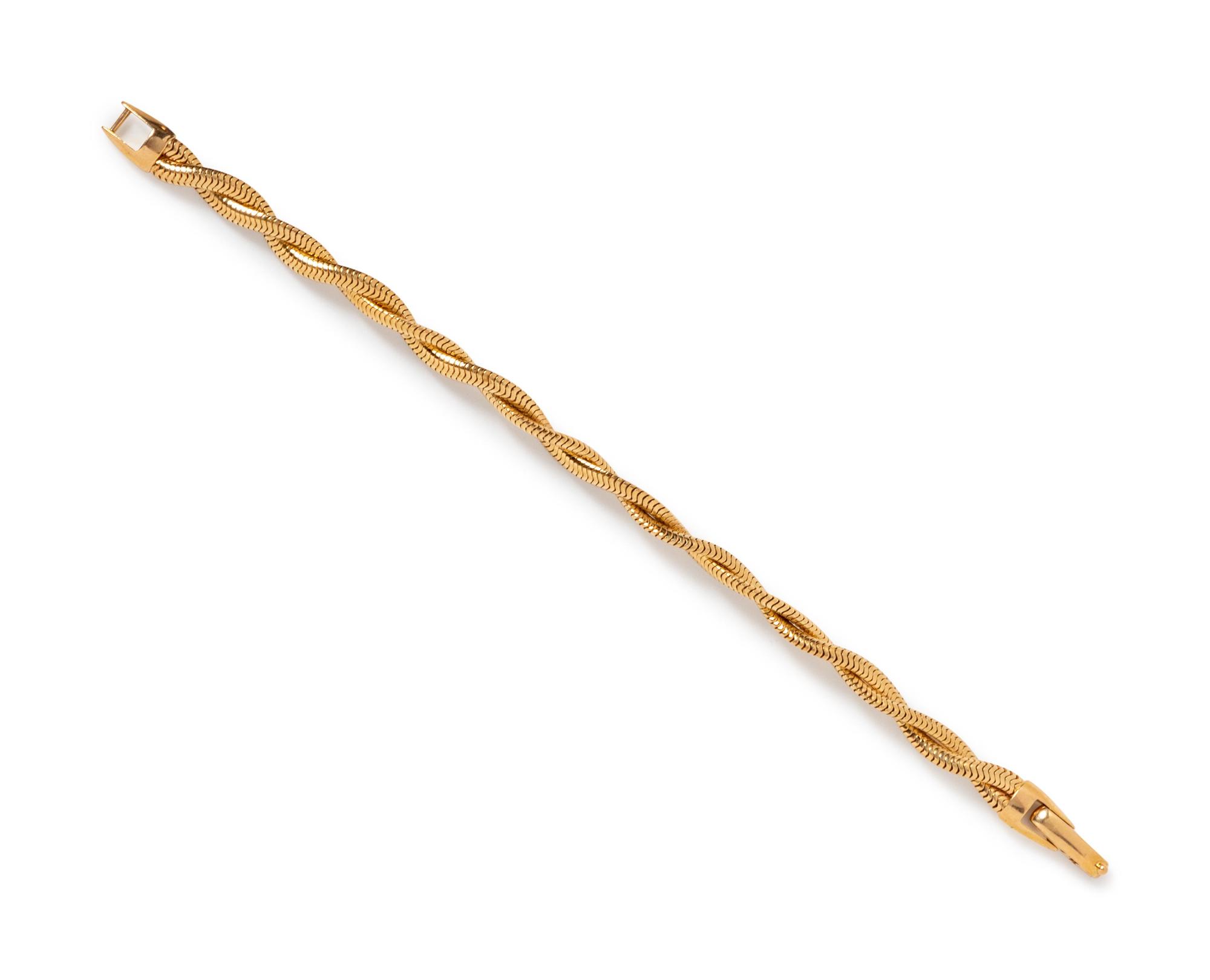 A 14 Karat Yellow Gold Bracelet,