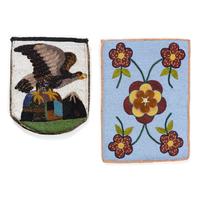 Plateau Beaded Pictorial Hide Bags