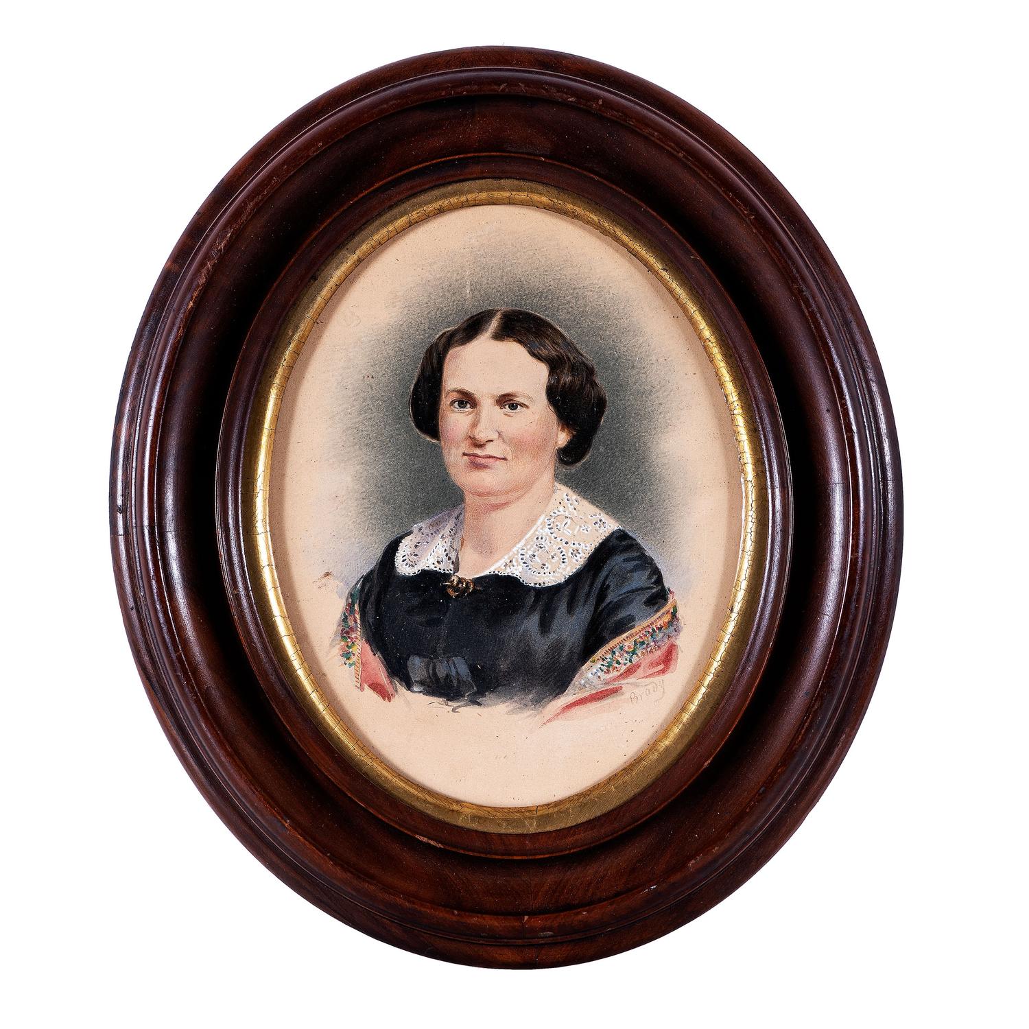 [EARLY PHOTOGRAPHY - PORTRAITURE]. A group of 11 framed portraits featuring male and female subjects highlighted by full plate tintype by Jacobs of New Orleans, including: