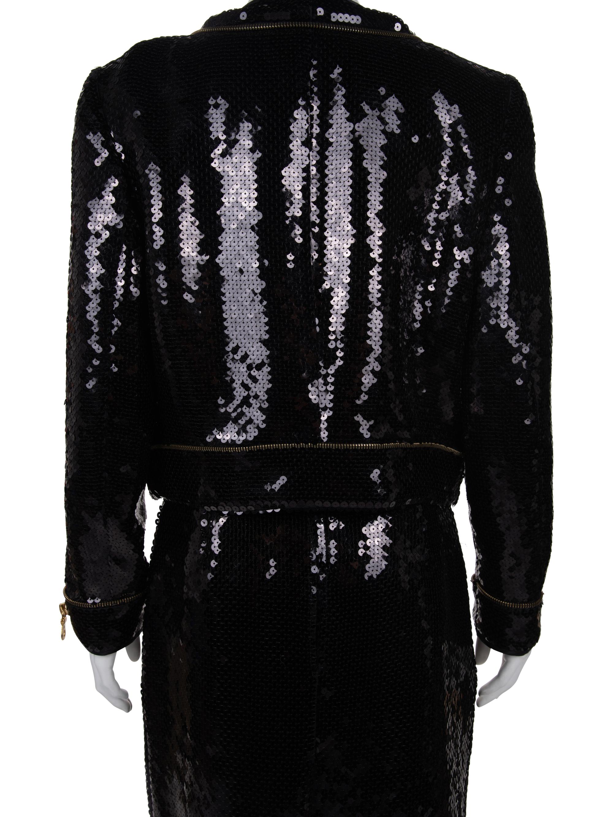Louis Féraud Sequined Two-Piece Skirt Suit, 1980s
