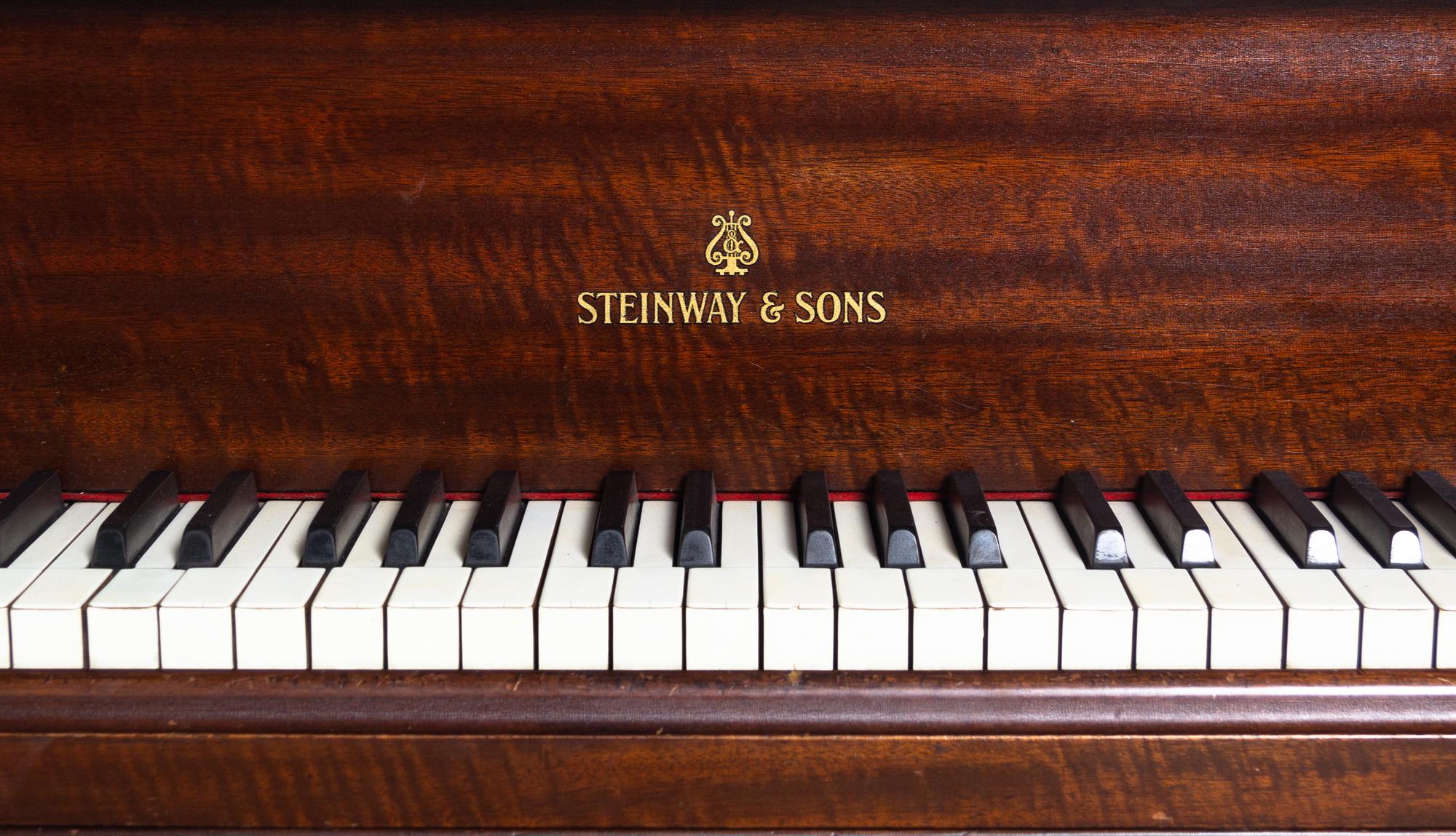 A Steinway & Sons Mahogany Grand Piano