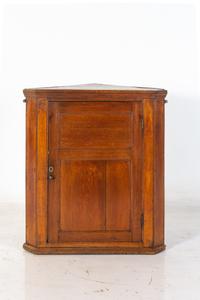 A George III Oak Hanging Corner Cupboard