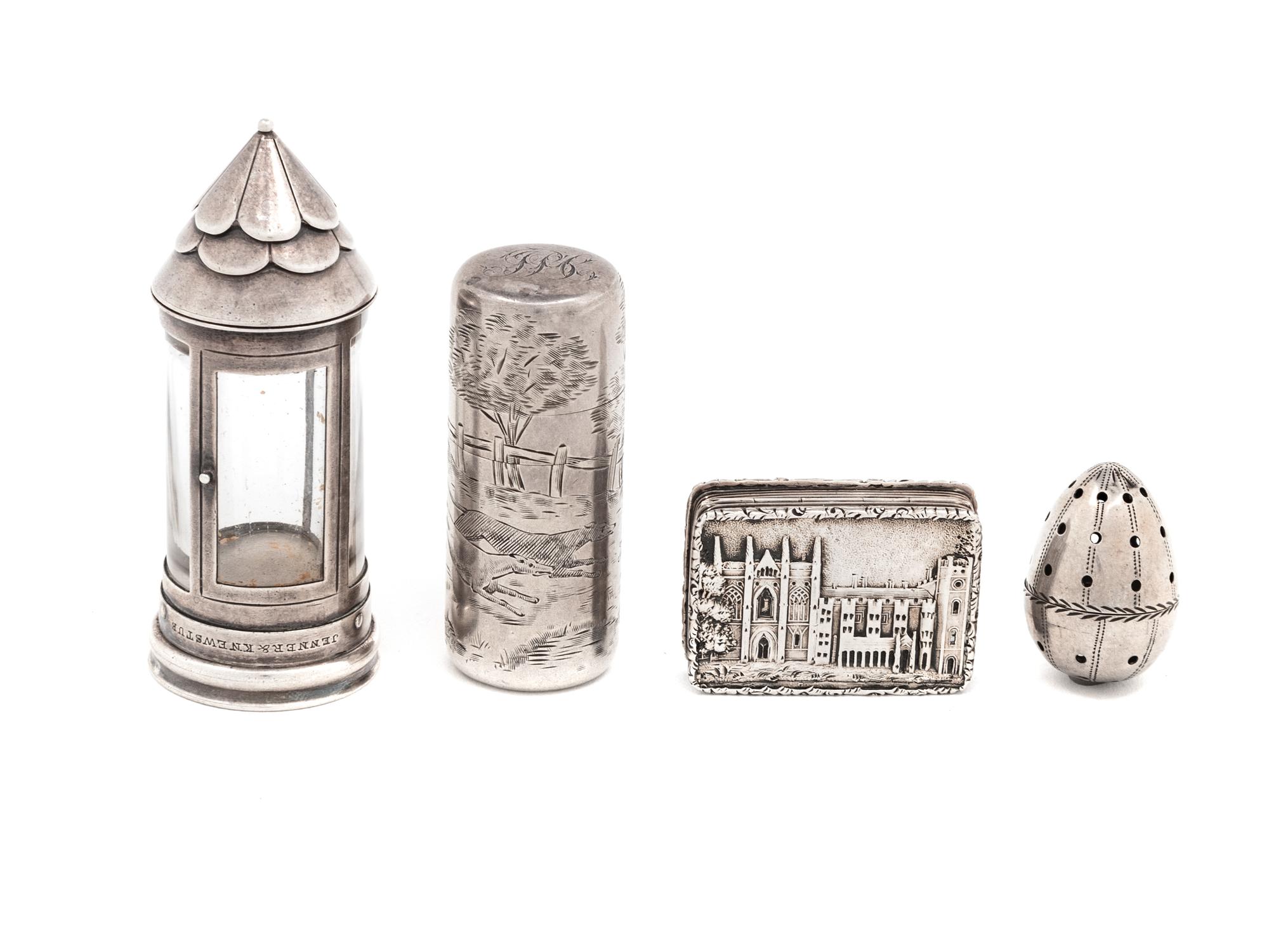 A Group of Four Silver Scent Articles