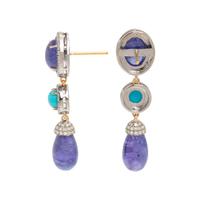 GEMSTONE AND DIAMOND EARRINGS