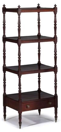 Walnut etagere possibly philadelphia, pa, 19th century