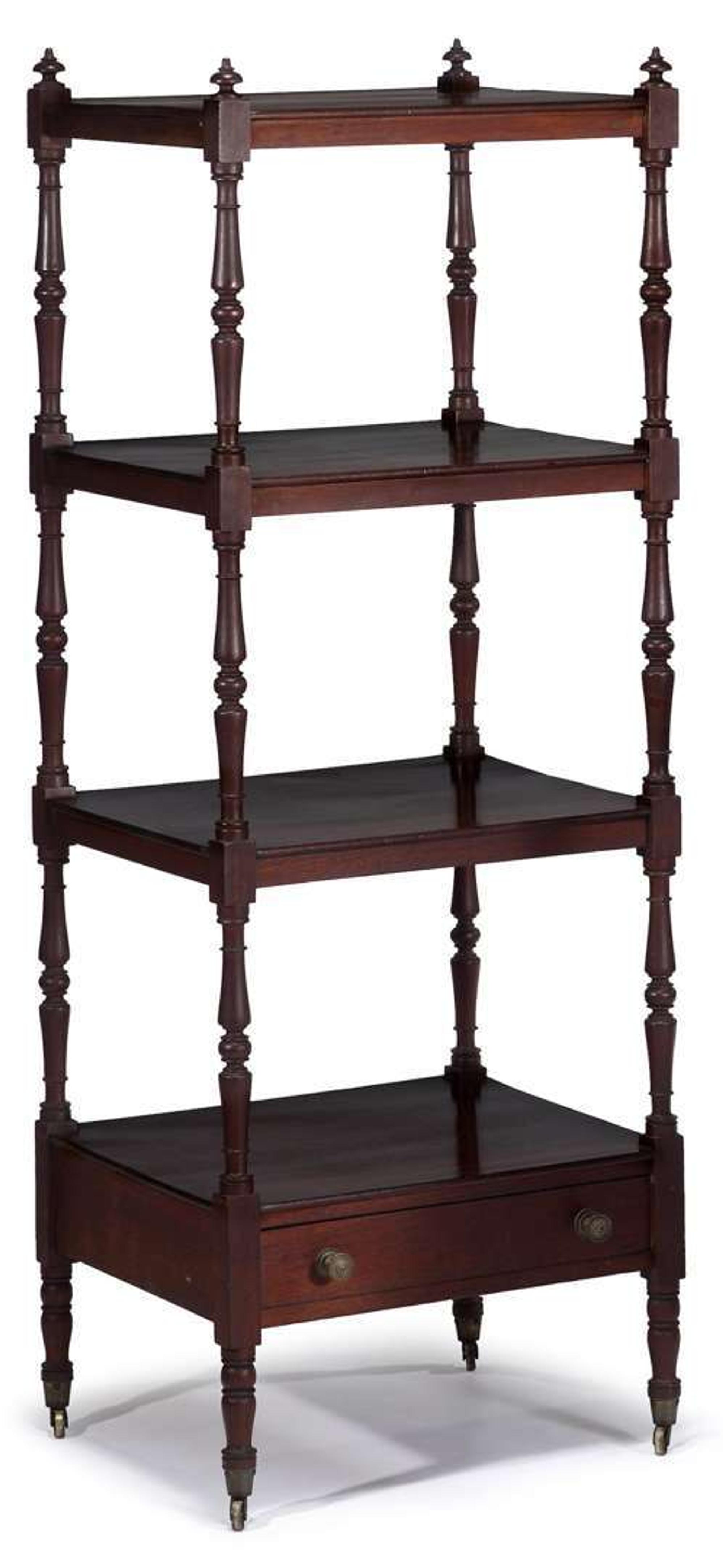Walnut etagere possibly philadelphia, pa, 19th century