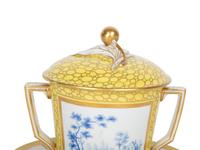 A Sèvres Style Porcelain Covered Cup and Undertray — 20TH CENTURY