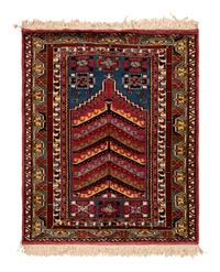 Four Turkish Wool Mats and a Baluch Design Wool Mat