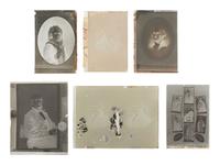 [EARLY PHOTOGRAPHY]. Collection of glass negatives featuring Civil War officers and other subjects.