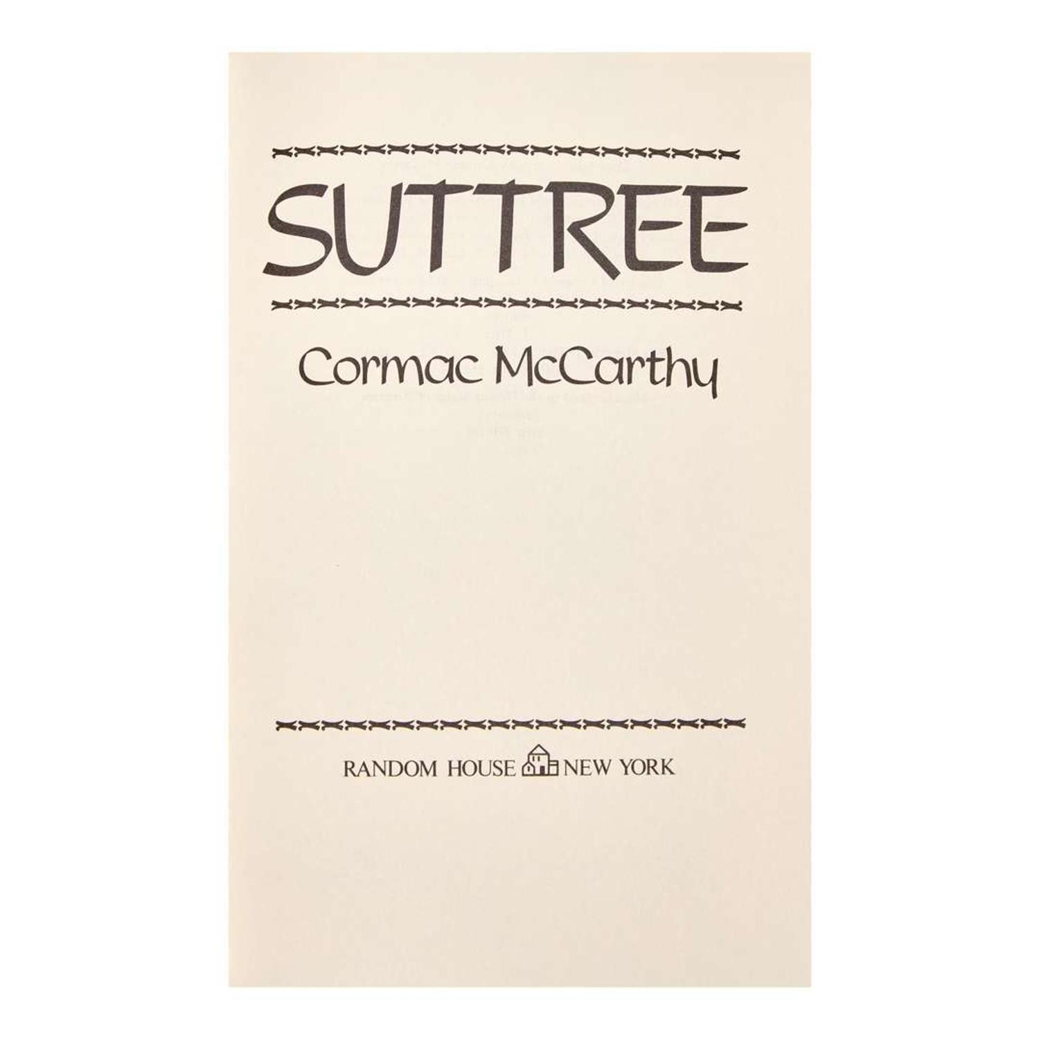 [Literature] McCarthy, Cormac Suttree